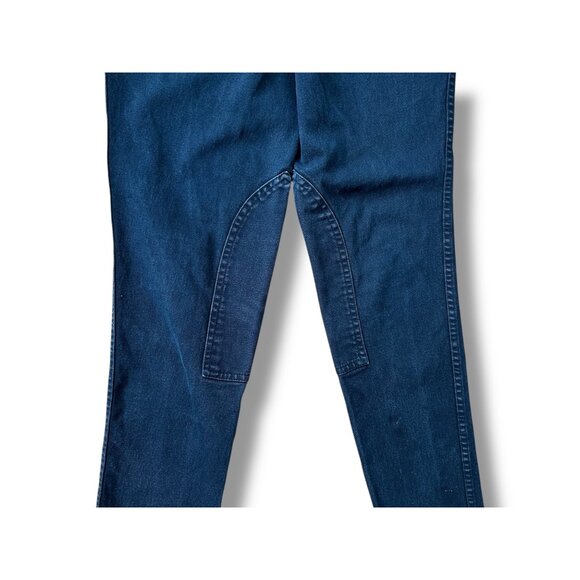State Line Tack Womens Blue Denim Riding Breeches Cotton Stretch Equestrian Deni - Picture 7 of 10
